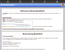 Tablet Screenshot of burkebasketball.org